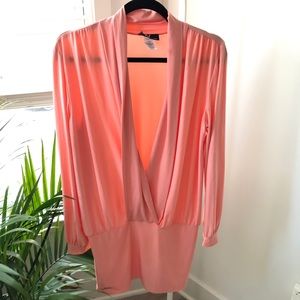 Plunging V-Neck Tunic Dress